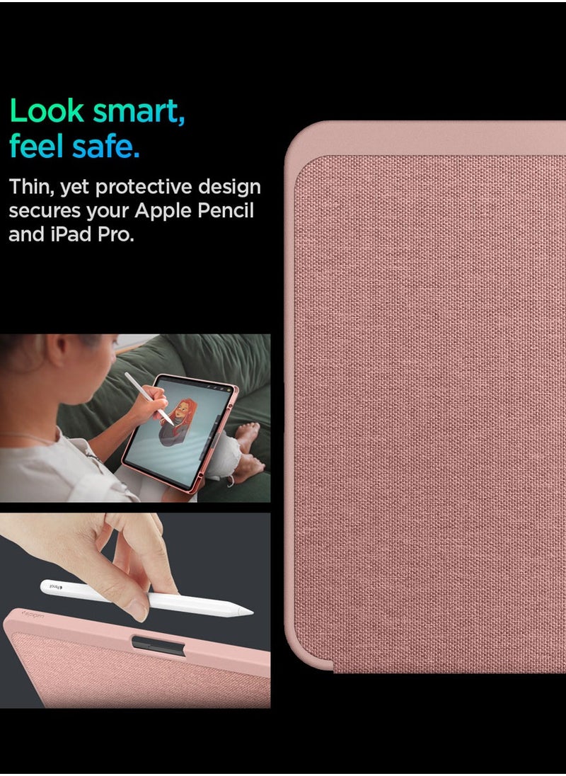 Spigen Urban Fit iPad Pro 13 inch Case Cover M4 (2024) with Pencil Holder - Rose Gold  - Image 3