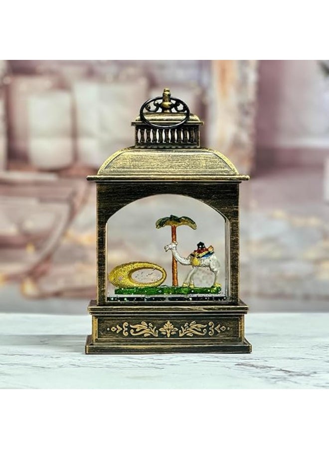 فانوس رياح صحراوي من دي واي دي دبي - إضاءة ليد مسطحة بتصميم نخيل وجمل | ديكور هدايا بسيط مستوحى من التراث العربي، برونزي GMXDB002-3، دي واي دي ديلايتس - Image 2