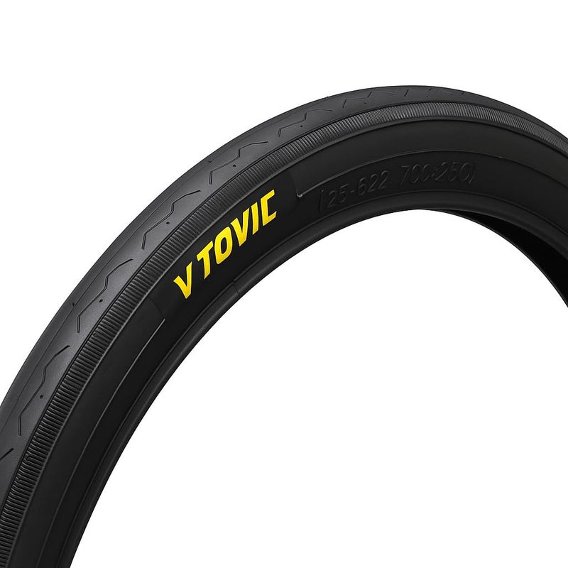 V-Tovic Tires 700x25C Road Bike Tire – 25-622 Premium Bicycle Tire, Durable Rubber Compound, Strong Sidewall Protection, High Pressure 90–120 PSI, Anti-Slip Grooved Tread, Ideal for Commuting & Racing - Image 2