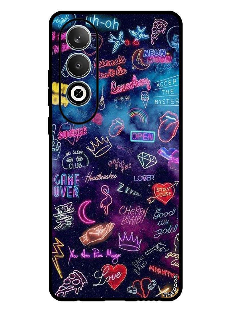 Theodor Protective Case Anti Scratch Shock Proof Bumper Cover For Oppo K12 Lights Doodle - Image 1