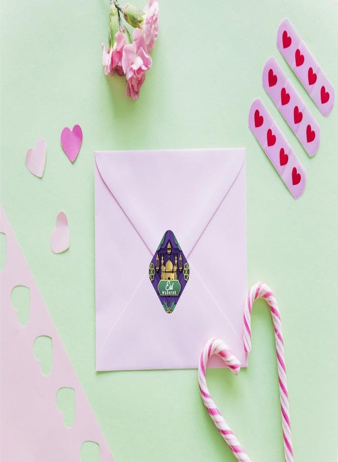 D2C Eid Mubarak Stickers for Gift Wrapping and Packaging | Paper Adhesive Labels, 1.25 Inch (32 mm) Qty :52pc - Image 4