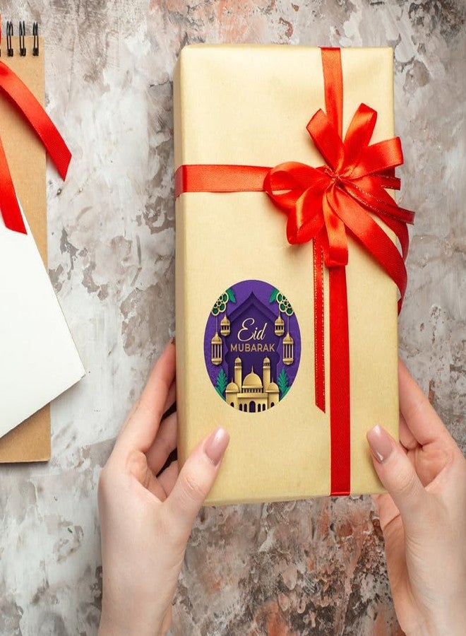 D2C Eid Mubarak Stickers for Gift Wrapping and Packaging | Paper Adhesive Labels, 1.25 Inch (32 mm) Qty :52pc - Image 3