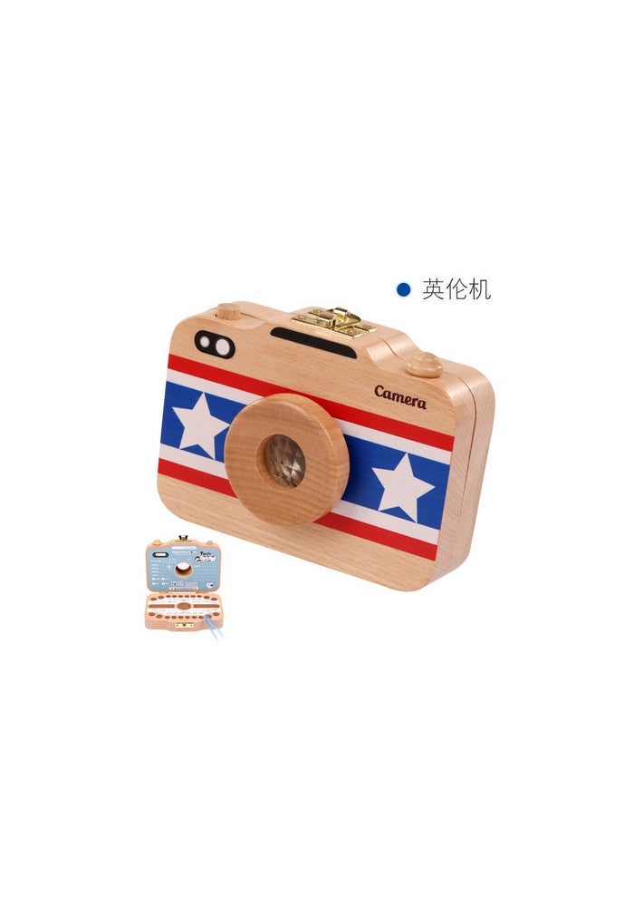 Wooden Children's Camera Deciduous Teeth Preservation Box Baby Teeth House Storage Box Lanugo Collection Preservation Commemorative Box - Image 1
