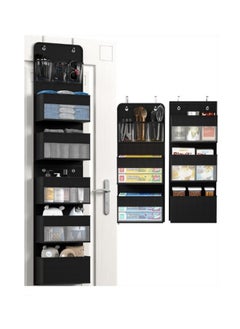 MIXDE Heavy Duty Door Hanging Organizer Baby Storage Door Organizer Door Hook with 5 Large Pockets for Cosmetics, Toys and Sundries  - Image 1