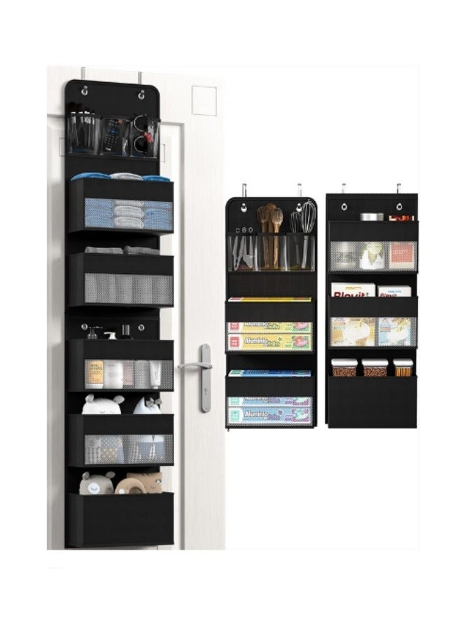 MIXDE Heavy Duty Door Hanging Organizer Baby Storage Door Organizer Door Hook with 5 Large Pockets for Cosmetics, Toys and Sundries - Image 1