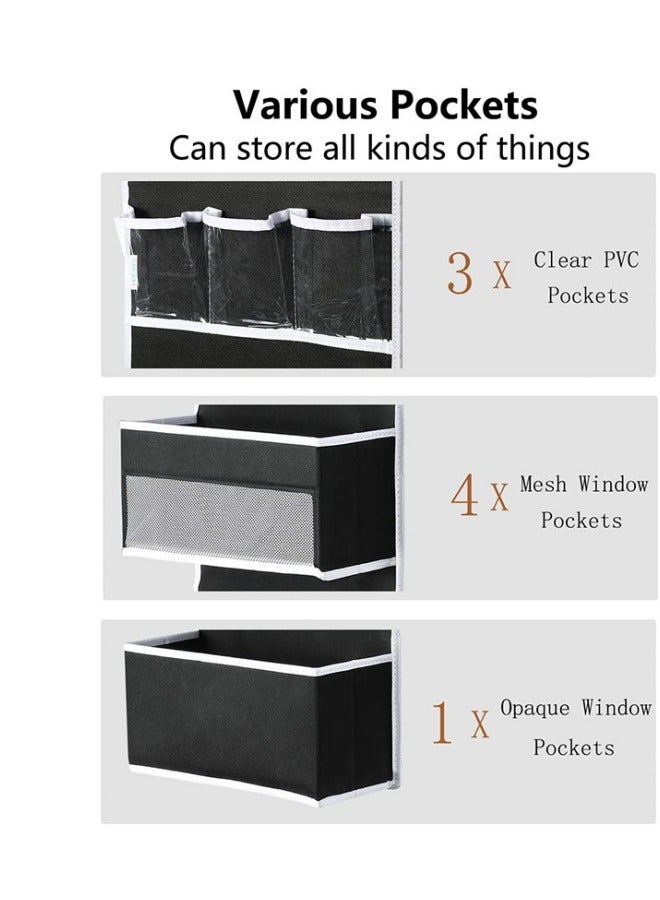 MIXDE Heavy Duty Door Hanging Organizer Baby Storage Door Organizer Door Hook with 5 Large Pockets for Cosmetics, Toys and Sundries - Image 2