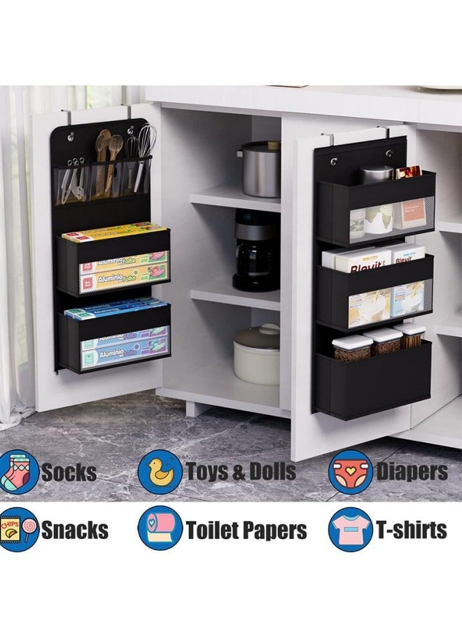 MIXDE Heavy Duty Door Hanging Organizer Baby Storage Door Organizer Door Hook with 5 Large Pockets for Cosmetics, Toys and Sundries - Image 4