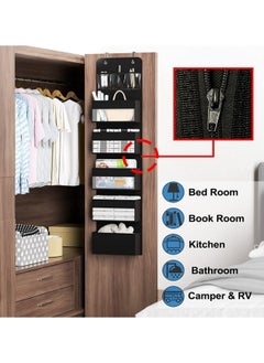 MIXDE Heavy Duty Door Hanging Organizer Baby Storage Door Organizer Door Hook with 5 Large Pockets for Cosmetics, Toys and Sundries  - Image 3