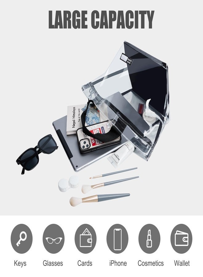 RE ROUGH ENOUGH Rough Enough Clear Stadium Bag Handbag for Women Concert Sport Events Cute - Image 5