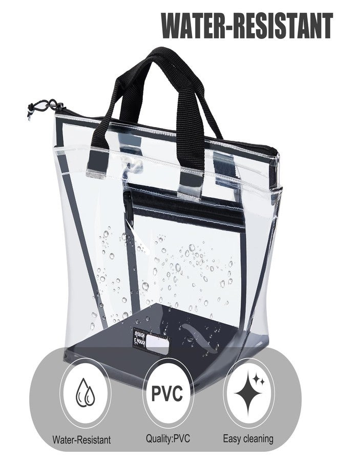 RE ROUGH ENOUGH Rough Enough Clear Stadium Bag Handbag for Women Concert Sport Events Cute - Image 3