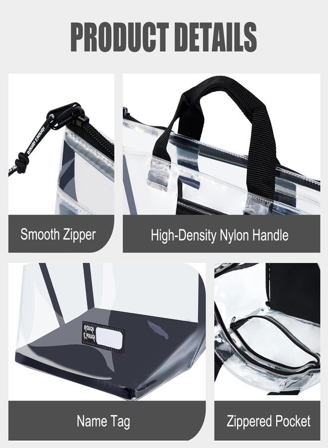 RE ROUGH ENOUGH Rough Enough Clear Stadium Bag Handbag for Women Concert Sport Events Cute - Image 4
