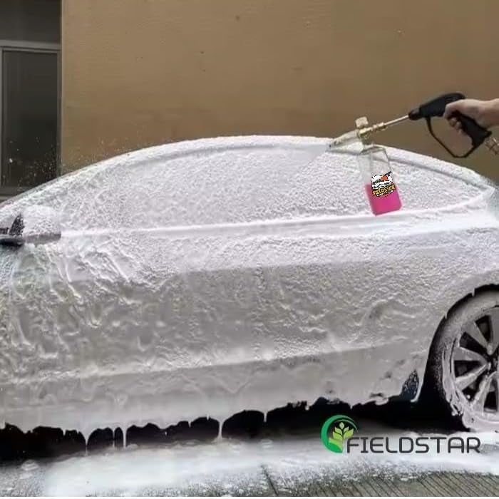 Fieldstar Car Pressure Washer Gun with Foam Cannon | Heavy Duty Car Wash Foam Gun with 1/4" Quick Connector & 1L Bottle | Compatible with STARQ, Vantro, Aimex, Shakti, iBELL & Most Pressure Washers - Image 4