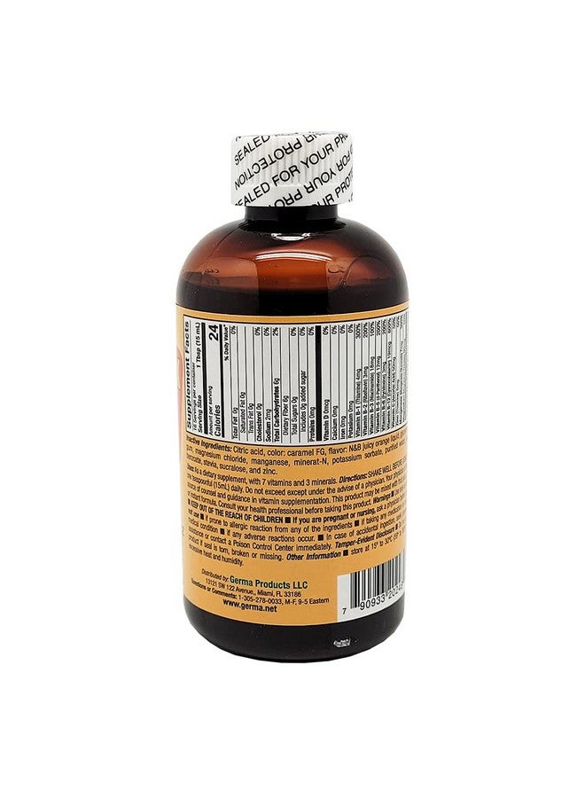 Germa شراب ب المركب. مكمل غذائي. مساعدة في صحة العظام والنمو والتطور. خالي من السكر. نكهة البرتقال. 8 أونصات. عبوة من 3 - Image 4