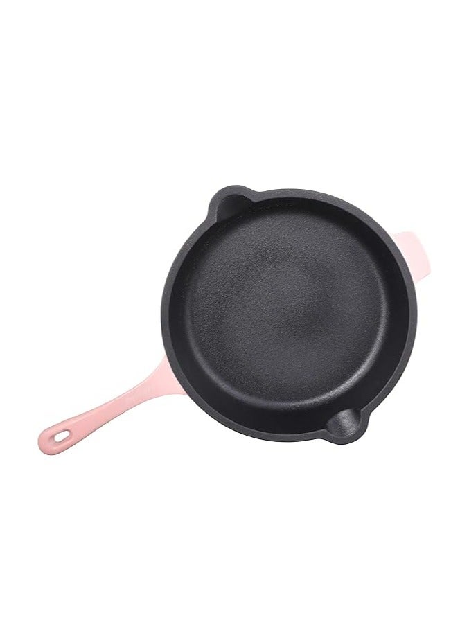 بيرجوف بيرجهوف - مقلاة من الحديد الزهر  27 سم وردي- قاعدة مكونة من طبقة واحدة - قوية وطويلة الأمد - مقبض مريح محكم - مثالية للقلي وطهي وتحمير الأطعمة-  أمن للاستخدام في الفرن - منتج بلجيكي - Image 1