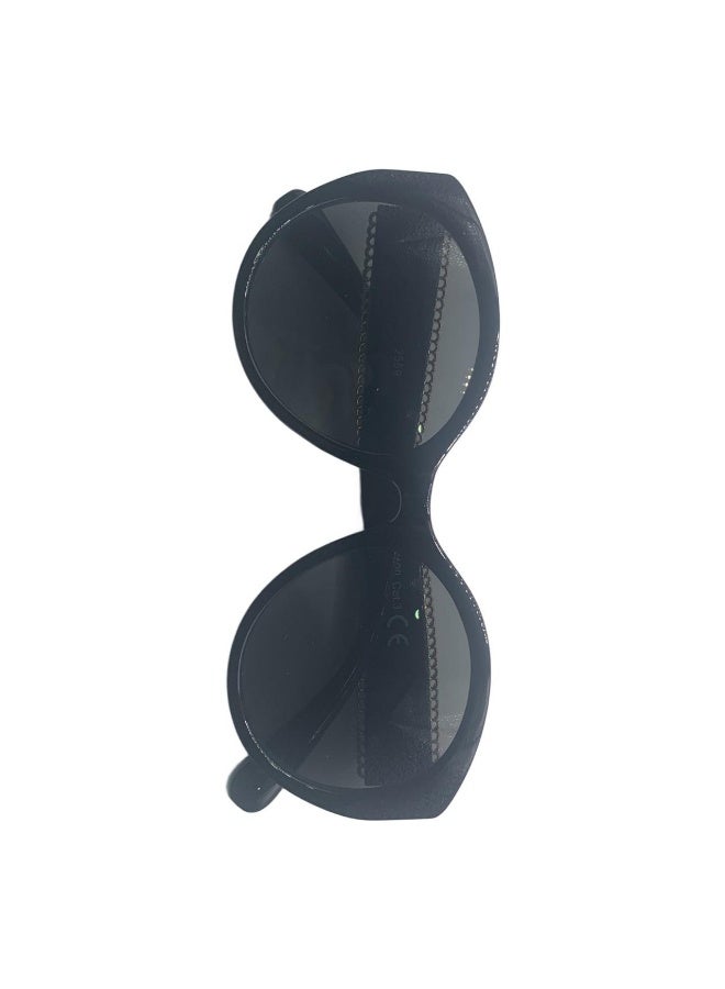 Influence Germany - Chic Black Cat-Eye Sunglasses with Black Lenses - Image 4