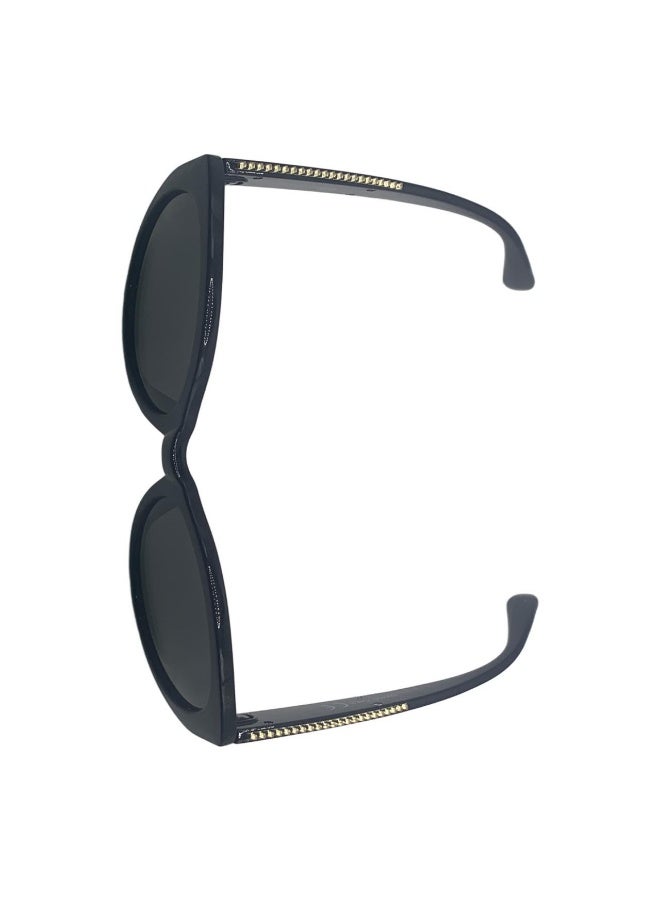 Influence Germany - Chic Black Cat-Eye Sunglasses with Black Lenses - Image 5