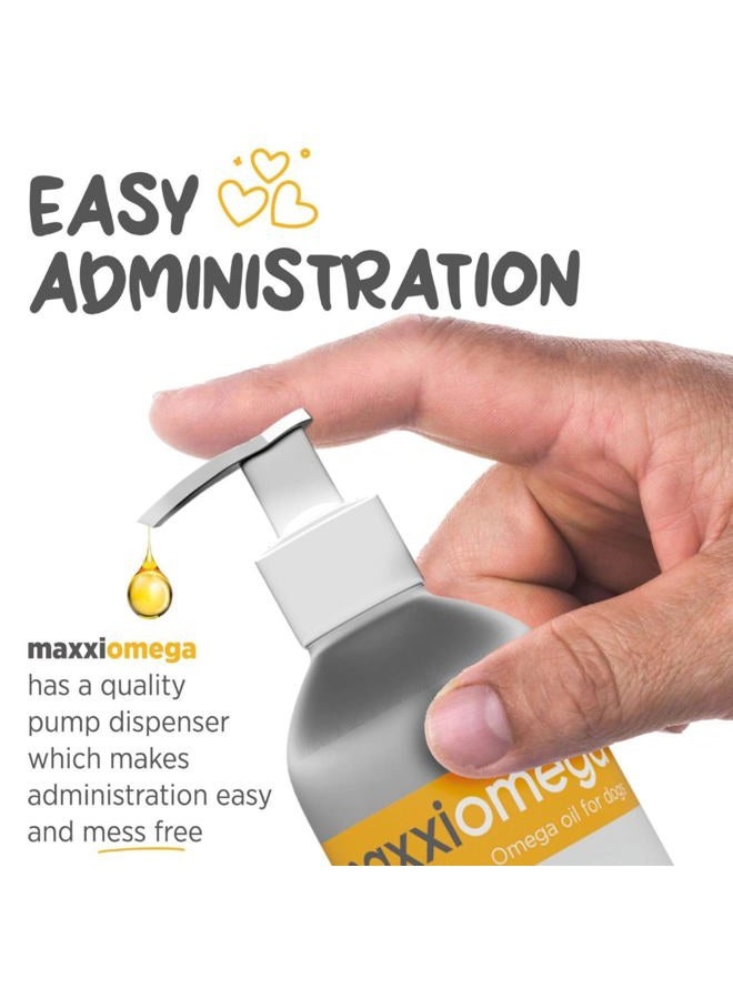 maxxipaws maxxidog - maxxiomega Omega Oil for Dogs with Omega 3, 6 and 9, Vitamins A, D, E and Biotin - Easy to Use Pump - Liquid 10 oz - Image 4