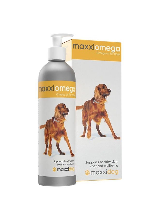 maxxipaws maxxidog - maxxiomega Omega Oil for Dogs with Omega 3, 6 and 9, Vitamins A, D, E and Biotin - Easy to Use Pump - Liquid 10 oz - Image 1