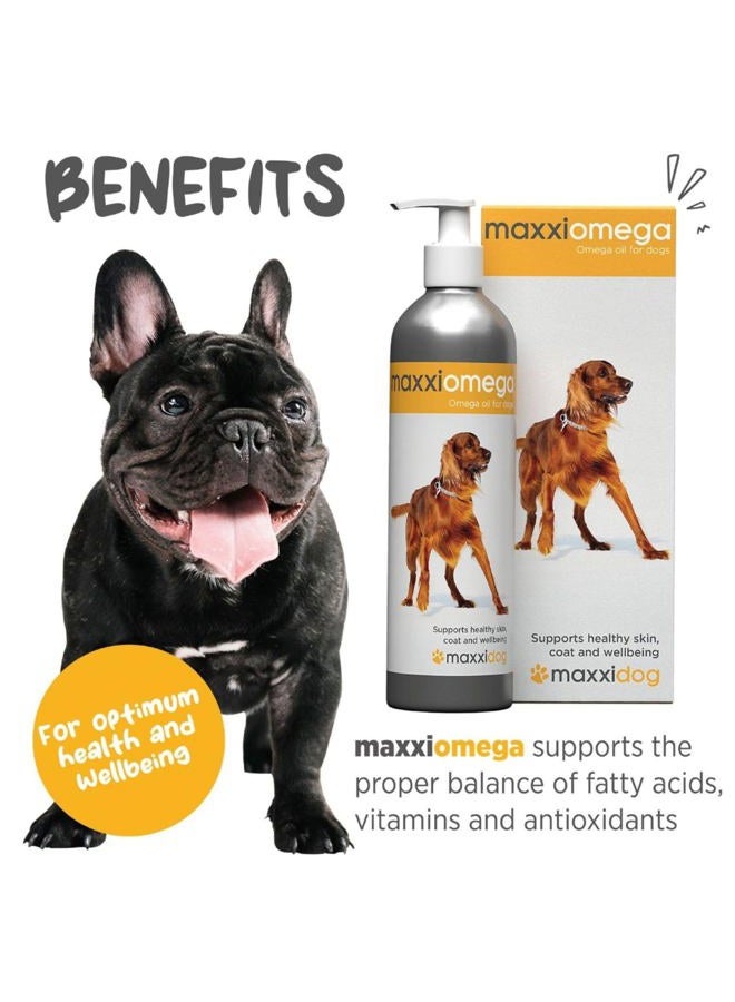 maxxipaws maxxidog - maxxiomega Omega Oil for Dogs with Omega 3, 6 and 9, Vitamins A, D, E and Biotin - Easy to Use Pump - Liquid 10 oz - Image 2
