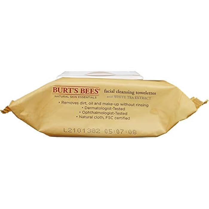 Burt's Bees Sensitive Facial Cleansing Towelettes with White Tea Extract - 30 Count (Pack of 2) - Image 3