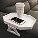 NHD NHD Sofa Armrest Clip Tray Table, Couch Drink Snack Remote Control Holder (White) - Image 2