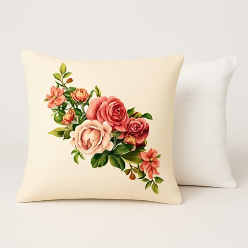 Amaze ATTIRESJute Cushion Cover 18x18 Inch – Set of 5 Decorative Throw Pillow Covers for Sofa, Couch or Bed – Designer Printed Square Cushion Covers – Home Decor (Beige) - Image 3