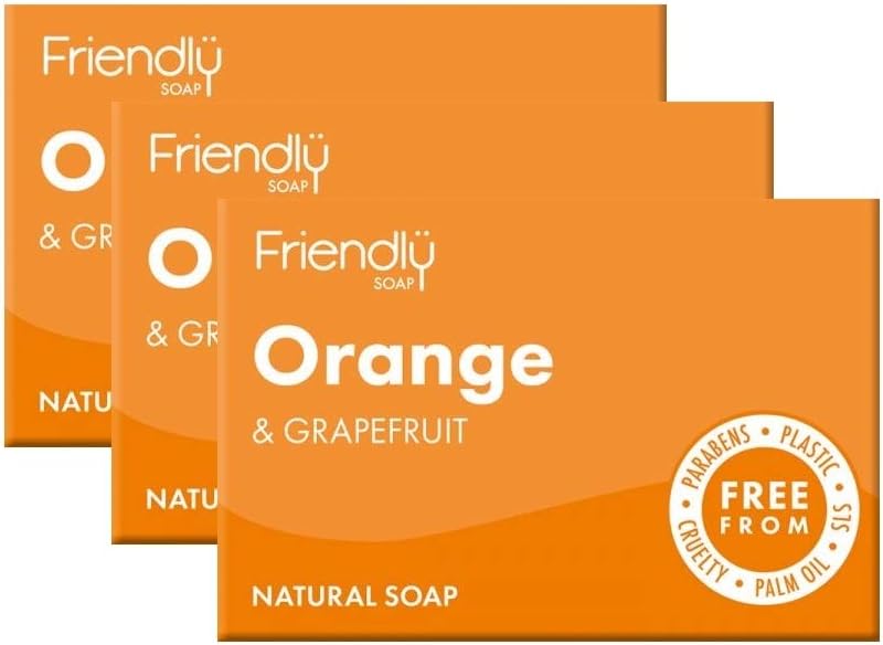 Friendly Soap Orange Grapefruit Soap 3 Pack 3 x 95g Bars