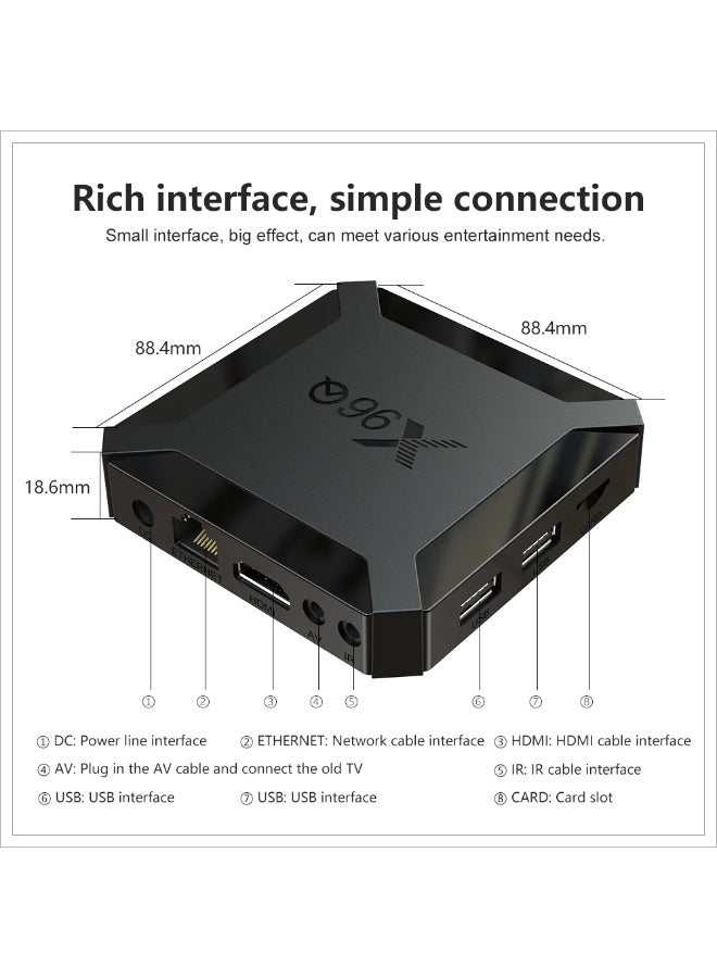 X96Q 1+8GB Allwinner H313 Android 10.0 Quad Core TV Box WiFi Media Player - AU Plug - Image 2