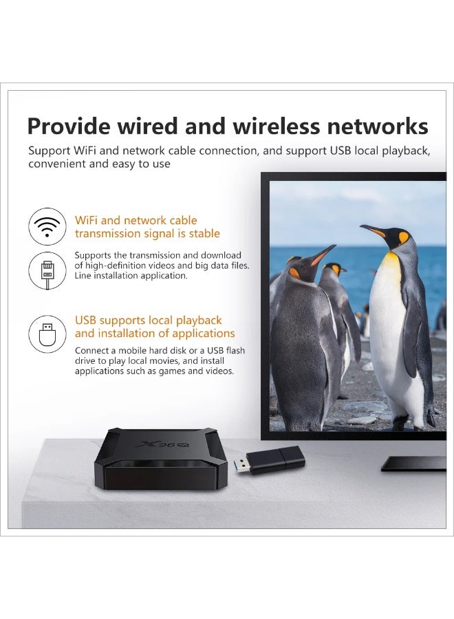 X96Q 1+8GB Allwinner H313 Android 10.0 Quad Core TV Box WiFi Media Player - AU Plug - Image 3