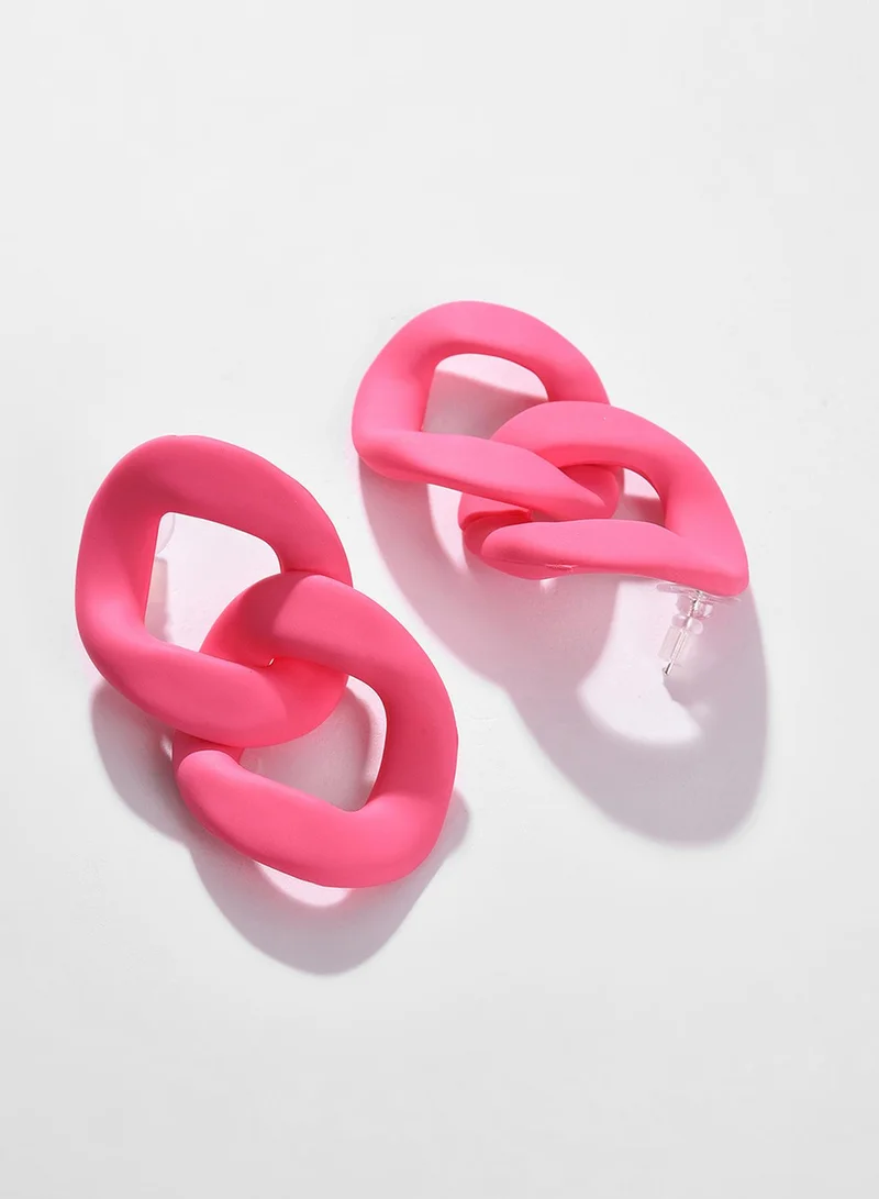 Sohi  Pink Contemporary Artificial Drop Earring Jewellery for Women | Best Price UAE