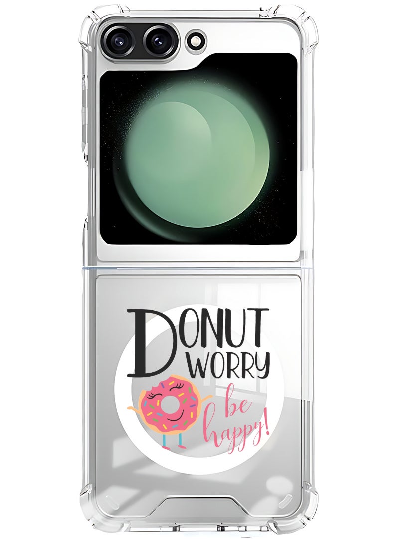 Theodor Magnetic Case for Samsung Galaxy Z Flip 5 Compatible with MagSafe Wireless Charging, Shockproof Phone Bumper Cover dont-worry - Image 1