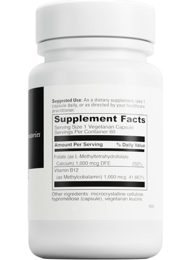 Davinci 5-MTHF/B12 MC 2000 Dietary Supplement - 60 Capsules - Image 2