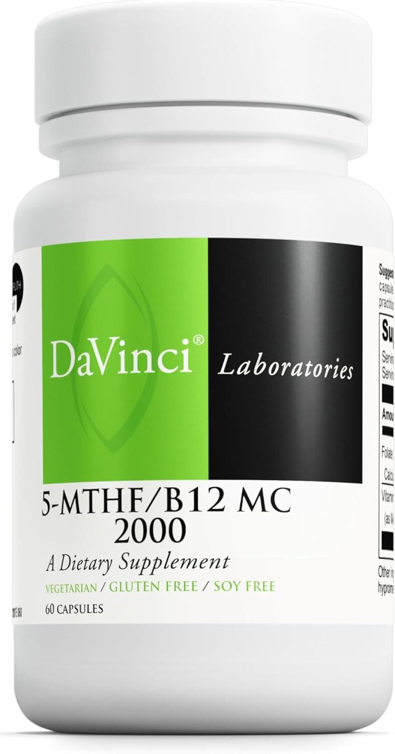 Davinci 5-MTHF/B12 MC 2000 Dietary Supplement - 60 Capsules - Image 1