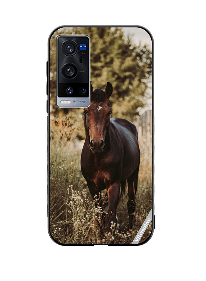 VR CREATIVE Protective Case Cover For Vivo X60 Pro Plus Brownie Horse Design Multicolour - Image 1