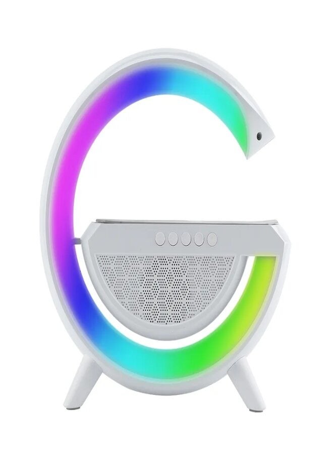 Bluetooth Speaker Led Smart Bluetooth Sound Atmosphere Lamp G-shaped Wireless Charger With Clock Night Light Sunrise BT2301 - Image 5