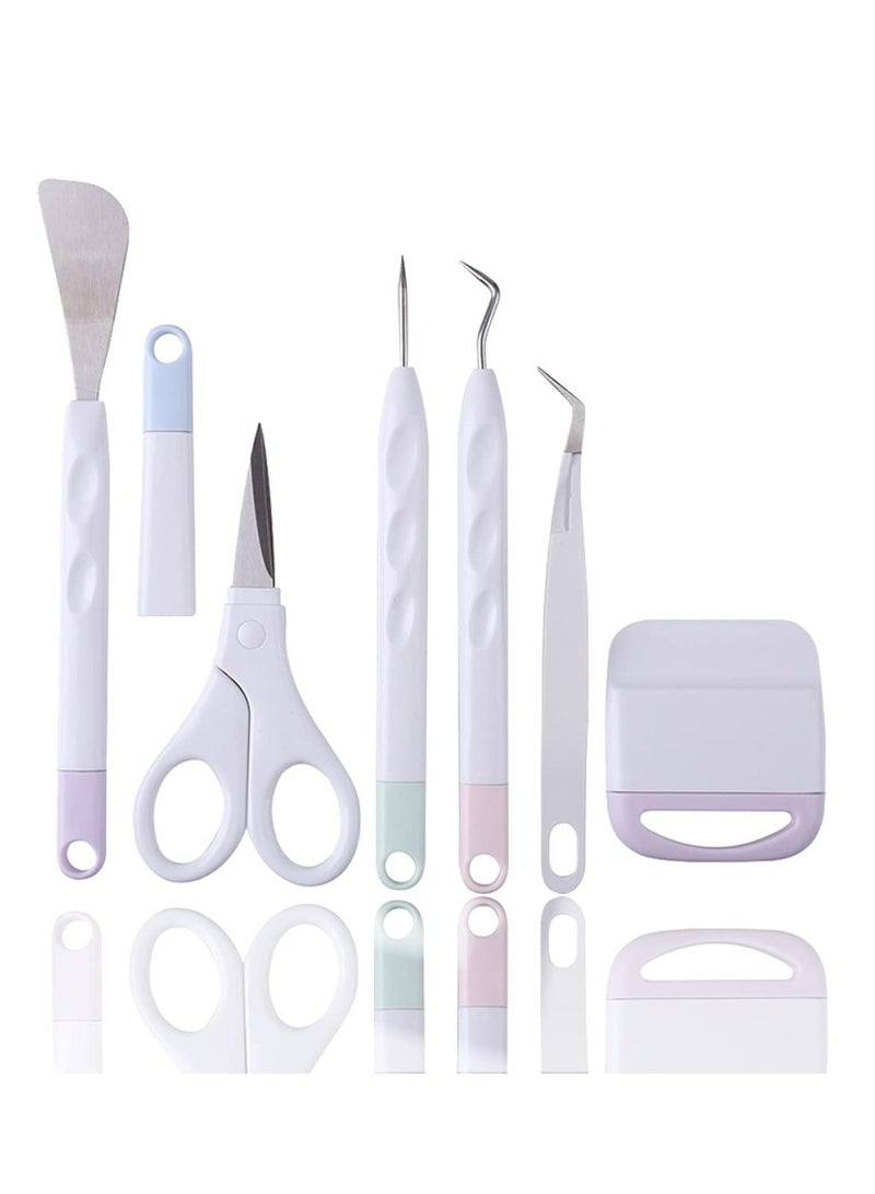 Generic Basic Tools Set Craft Vinyl Tools Set 6pcs Cardstock Crafting Tools Kit for Cricut Silhouette Siser Oracal 631 651 751 Vinyl  - Image 1