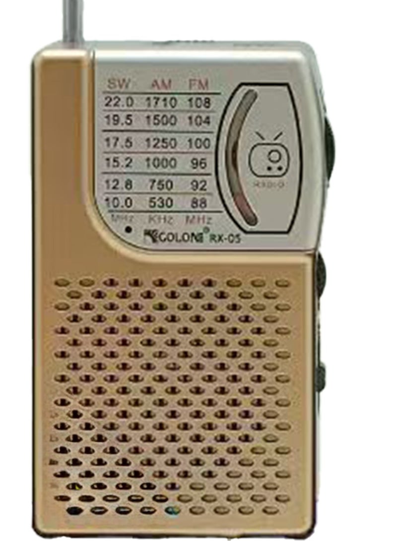 Golon RX-05 Portable Retro Mini Radio – AM/FM/SW 3-Band Radio with Telescopic Antenna, Rechargeable Battery, Full-Band Frequency Tuning, Compact Vintage Design for Home, Travel & Outdoor Use - Multicolour - Image 4