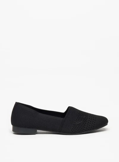 Flora Bella By Shoexpress Women's Textured Slip-On Pointed Toe Ballerina