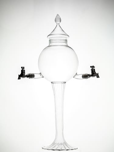 Amehla Absinthe Fountain Set - Glass Pearl Bubble Fountain with 2 Spouts, Absinthe Dripper Set, Complete with 2 Reservoir Pontarlier Absinthe Glasses and Absinthe Spoons. - Image 2