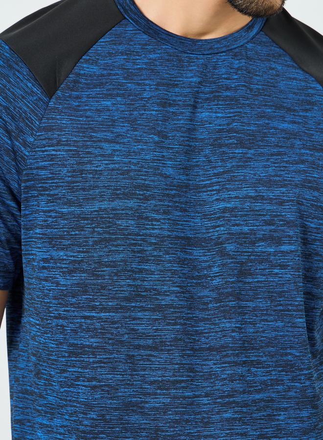 ستايلي اكتيف تيشيرت تدريب بحافة سكوب وأكتاف متباينة - Image 3