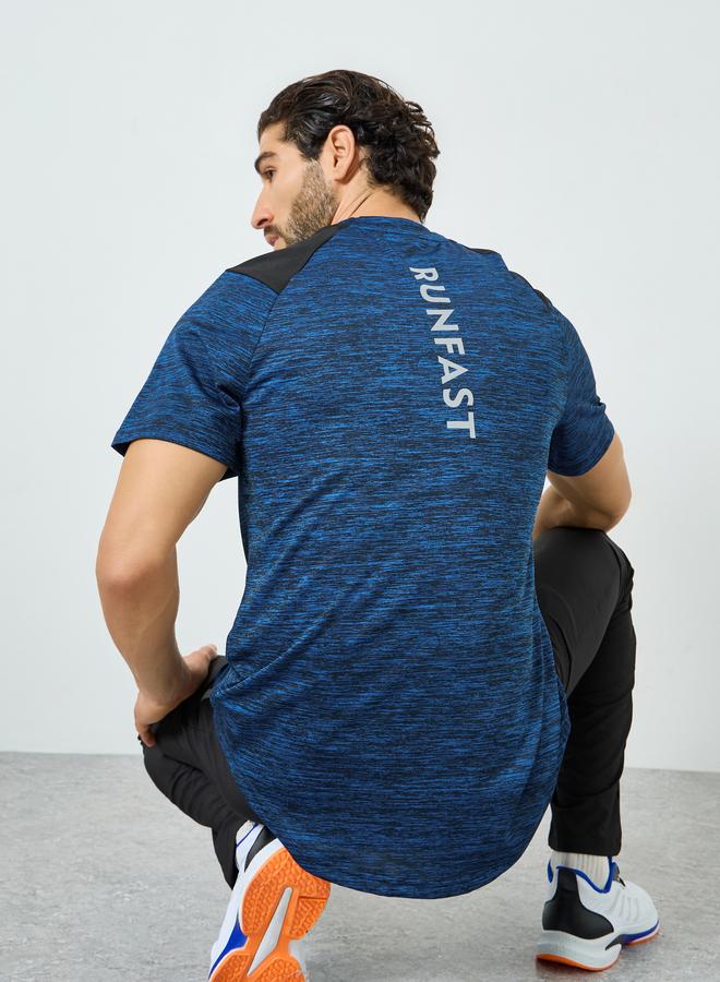 ستايلي اكتيف تيشيرت تدريب بحافة سكوب وأكتاف متباينة - Image 5