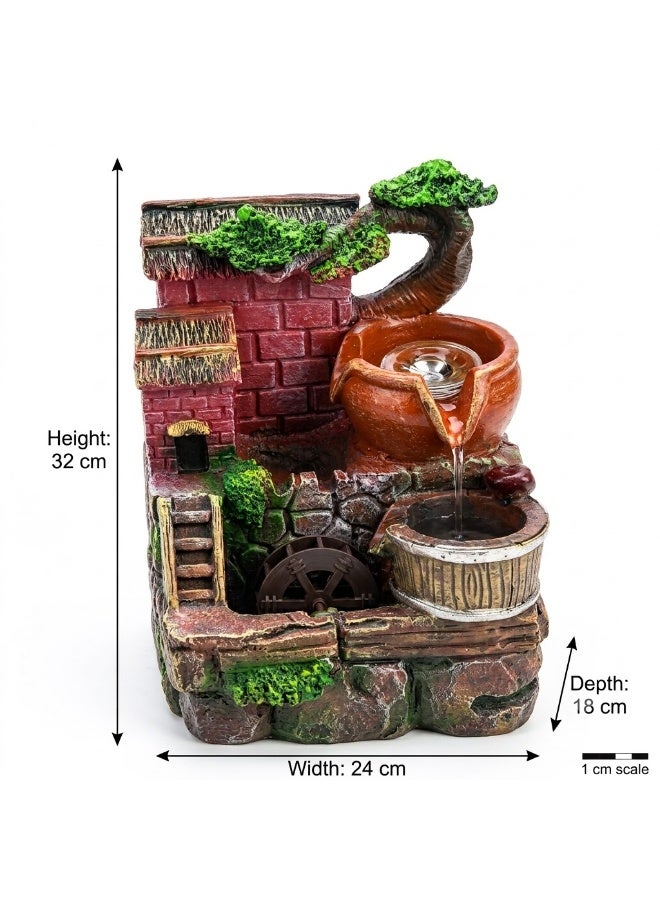 Tabletop Waterfall Fountain - Indoor Desktop Water Feature for Relaxation & Meditation | Mini Zen Decor Fountain for Home, Office & Bedroom | Stress Relief Water Fountain - Image 5