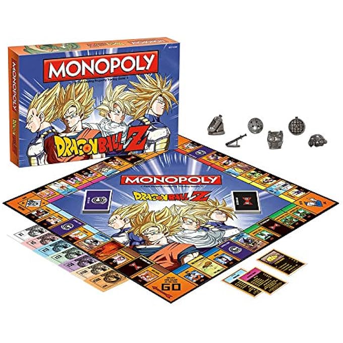 USA أوبولي تقوم USAopoly Dragon Ball Z بتجنيد المحاربين الأسطوريين مثل Goku و Vegeta و Gohan Anime Series Merchandise Theme Monopoly Game - Image 4
