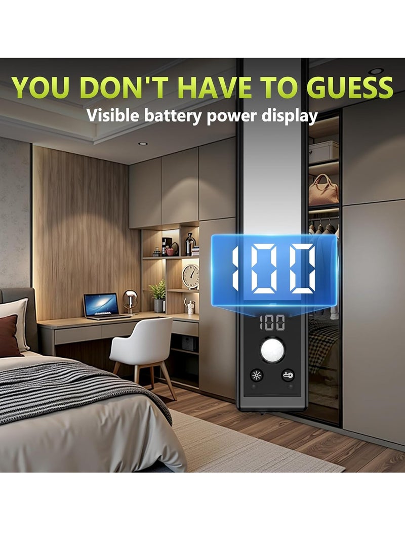 LAIAOCISI Wireless Magnetic LED Under Cabinet Lights with Digital Display,52 LED Rechargeable Motion Sensor Light Indoor,3 Color Temperatures, Magnetic Dimmable Closet Lights, Under Counter Light for Kitchen, Closet, Stairs(2 Pack) - Image 4