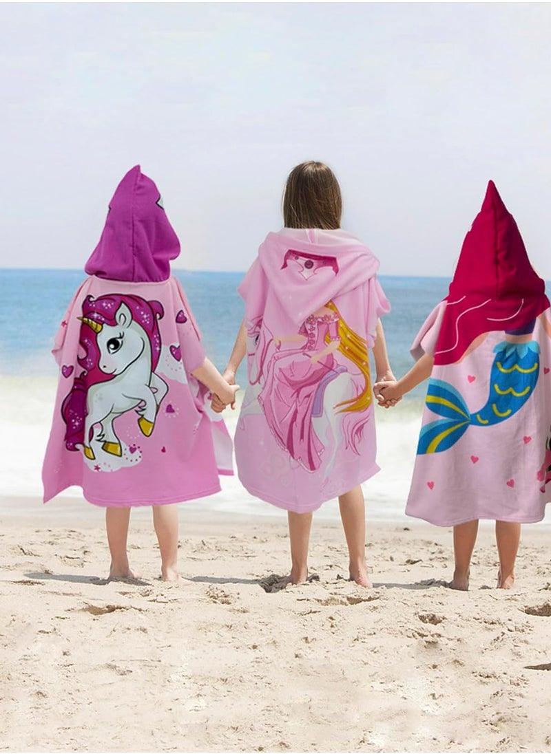 Cutie Cute Kids Hooded Beach Bath Towel Poncho for Age 4-10 Years - Swim Pool Coverup Poncho Cape Multi-use for Bath/Shower/Pool/Swim  - Image 4