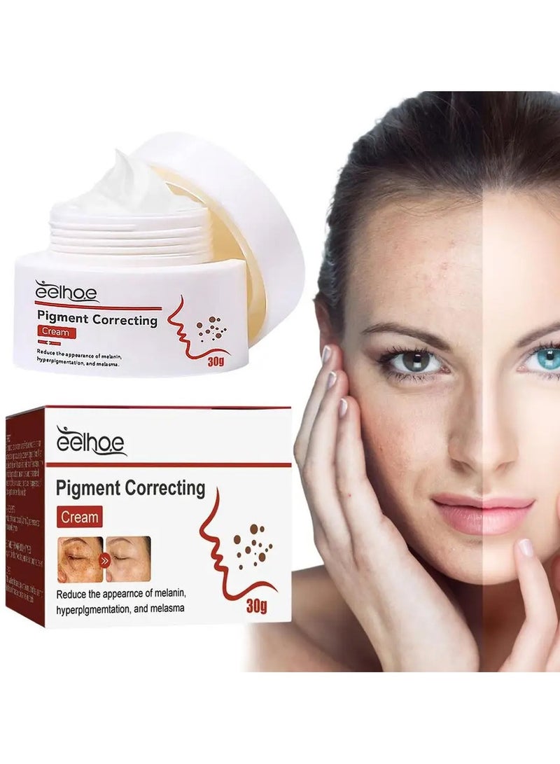 EELHOE Pigment Correcting Cream Freckles Removal Cream Pigment Correcting Serum Remove Melasma Age Spots Sunspots Whitening Freckle Removing Cream Effective Brightening Essence Remove Pigment Melanin - Image 1