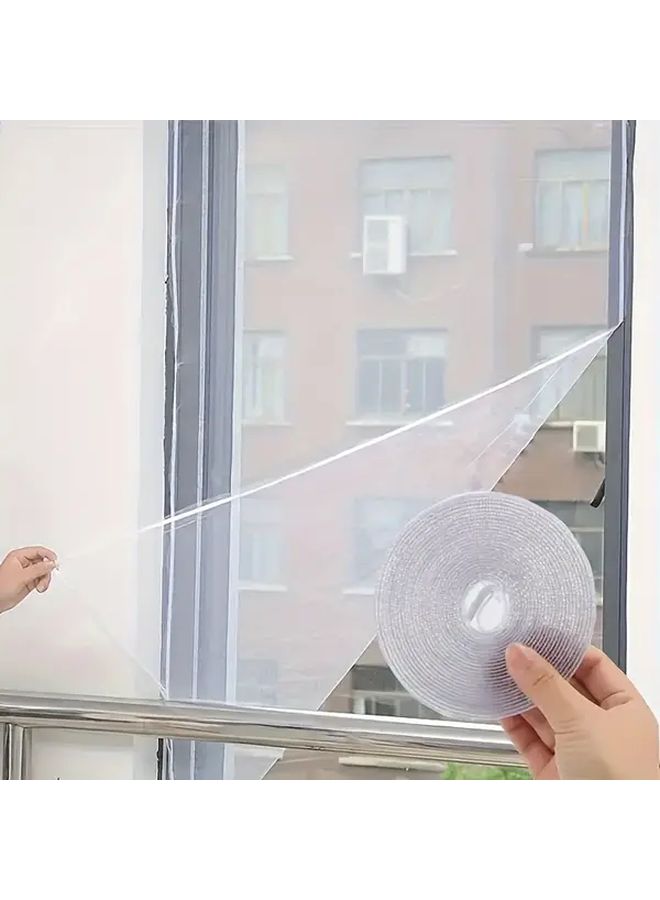 White Self Adhesive Mosquito Net Window No Drill Installation Washable Reusable Fine Mesh Screen Suitable for Balcony Garden Doors Functional Lightweight Decorative Curtain All Season Insect Protection - Image 4