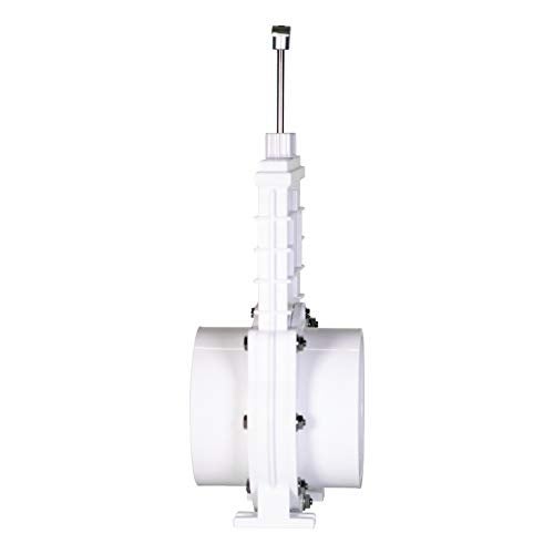 Valterra 4" PVC Gate Valve, slip/hub fittings with stainless steel paddle for Koi/Slurry Ponds, Aquaculture, Sewer lines & more, White (6401) - Image 5