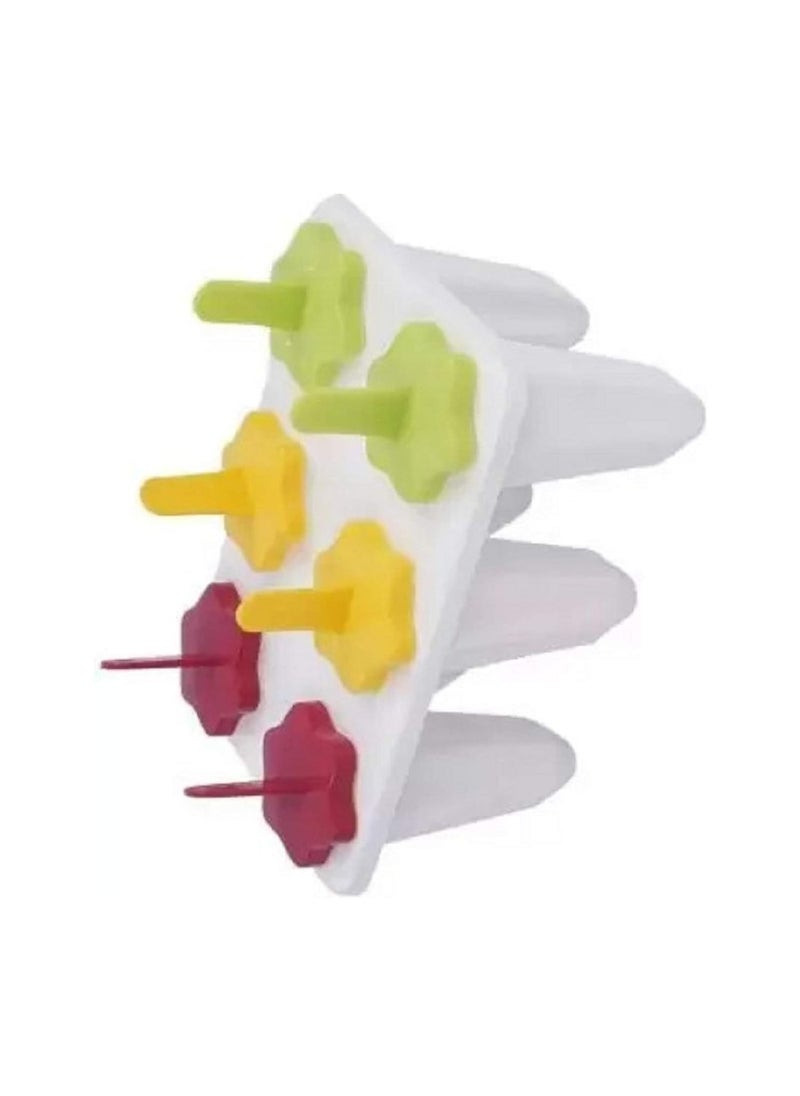 Pass Pass - pass pass Plastic Ice Cream Candy Kulfi Maker Set 6 Mould ice Stick Trays - Image 1