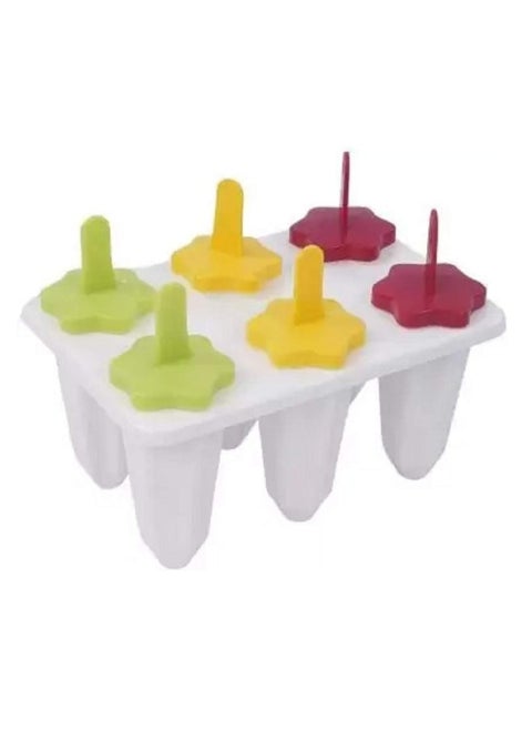 pass pass Plastic Ice Cream Candy Kulfi Maker Set 6 Mould ice Stick Trays